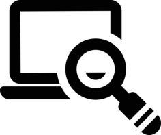 Computer Search Svg Line Art, Free Vectors File